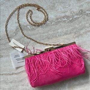 Francesco Biasia Pink Feathered Women's Bag